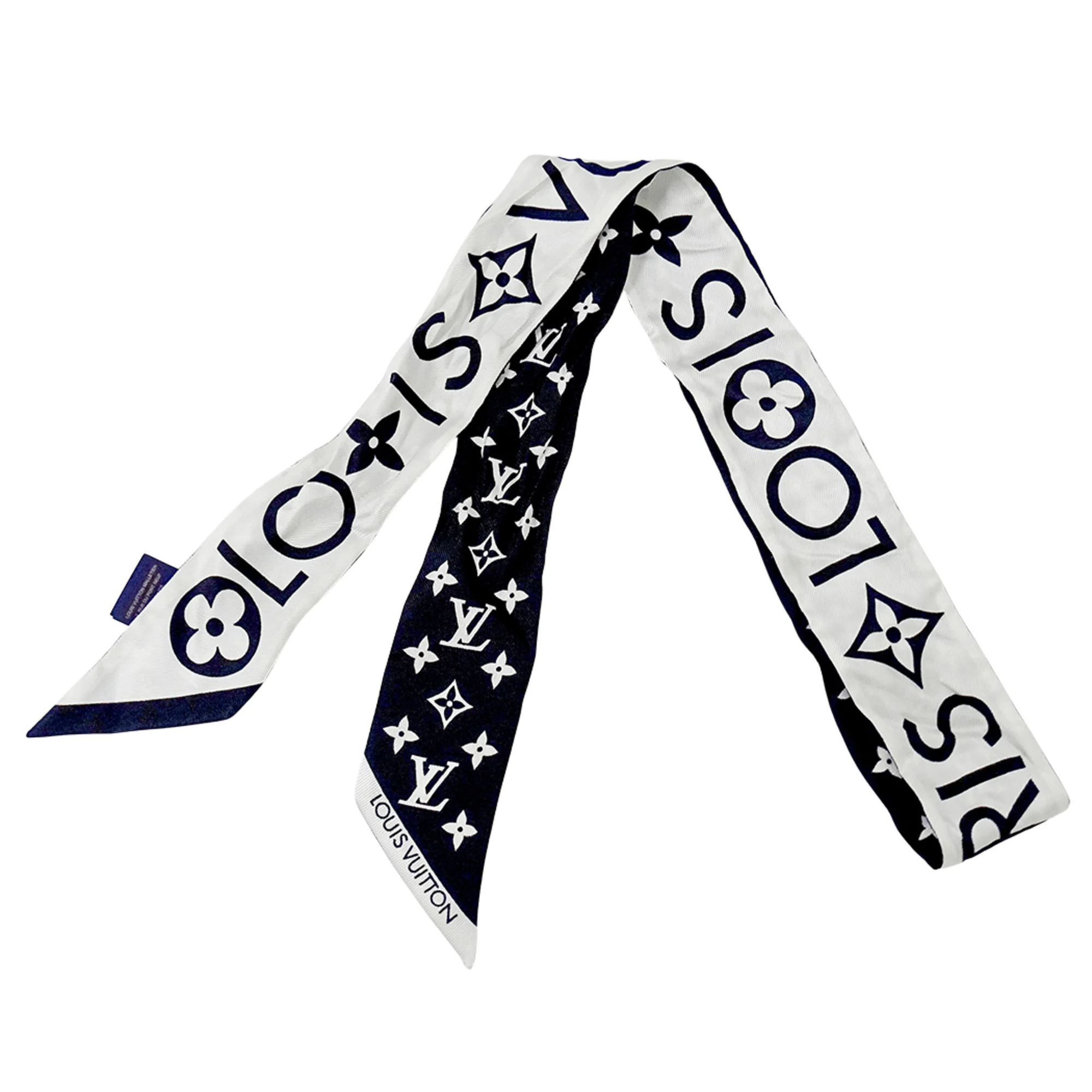 Louis Vuitton Louis Vuitton Scarf Muffler Women's Brand Silk Bandeau Bb Monog...